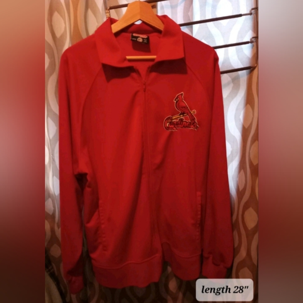 Stitches Red Full Zip Track Jacket Cardinals